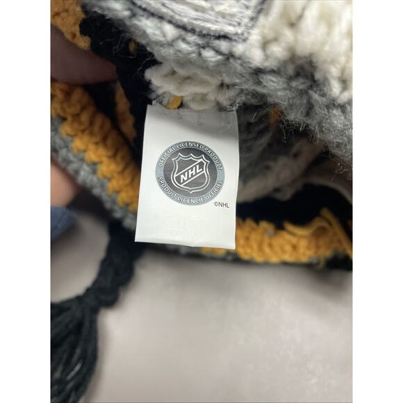 OTH Boston Bruins NHL Old Time Hockey Team Crochet Mohawk Knit Winter Hat - Picture 6 of 10
